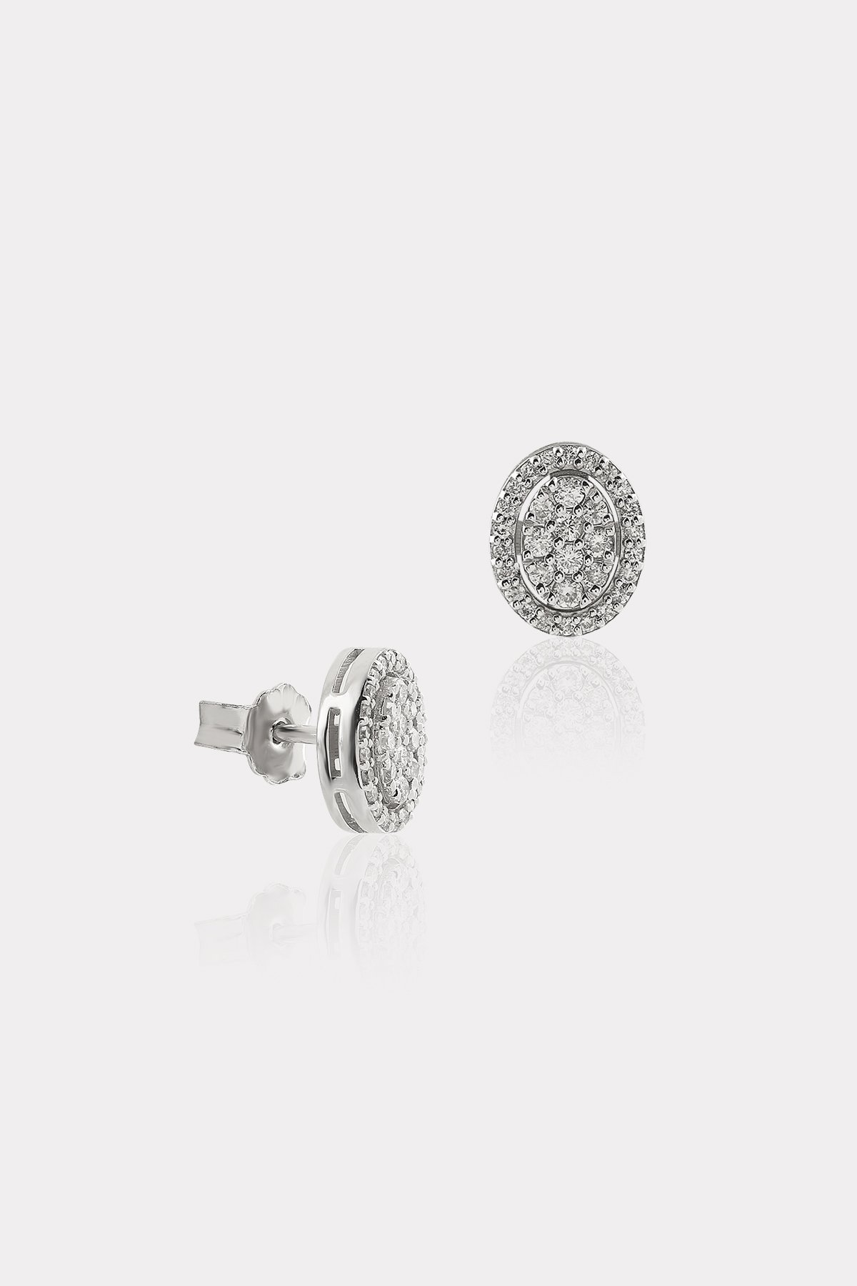 0.32 Ct. Pırlanta Oval Küpe