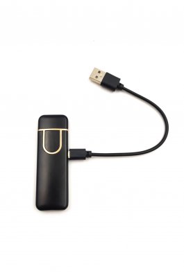 Dokunmatik Siyah Usb Şarjlı Elektrikli Çakmak