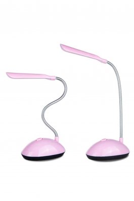 Kullanışlı Bükülebilir Led Masa Lambası Pilli Pembe